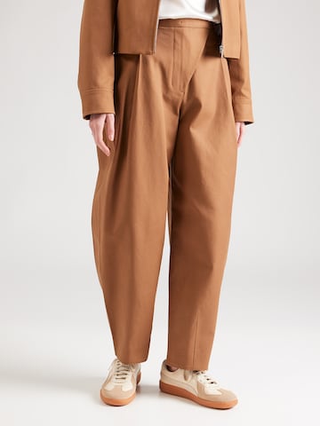 & Other Stories Bő szár Élére vasalt nadrágok - barna: elől