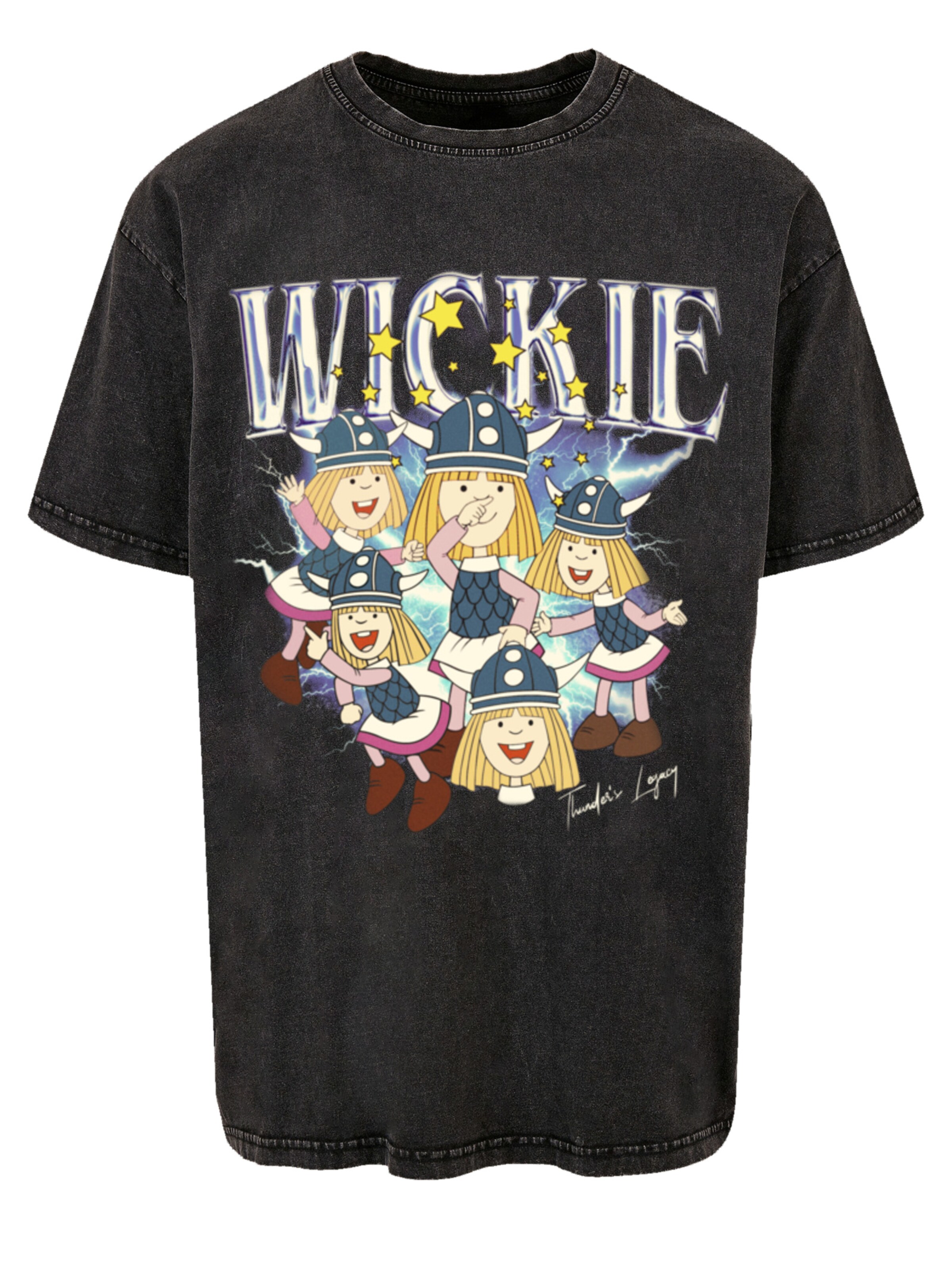 F4NT4STIC Shirt 'Wickie Thunder Legacy' in Zwart: voorkant