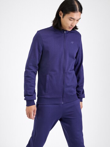4F Sportsweatjacke in Blau: Vorderseite