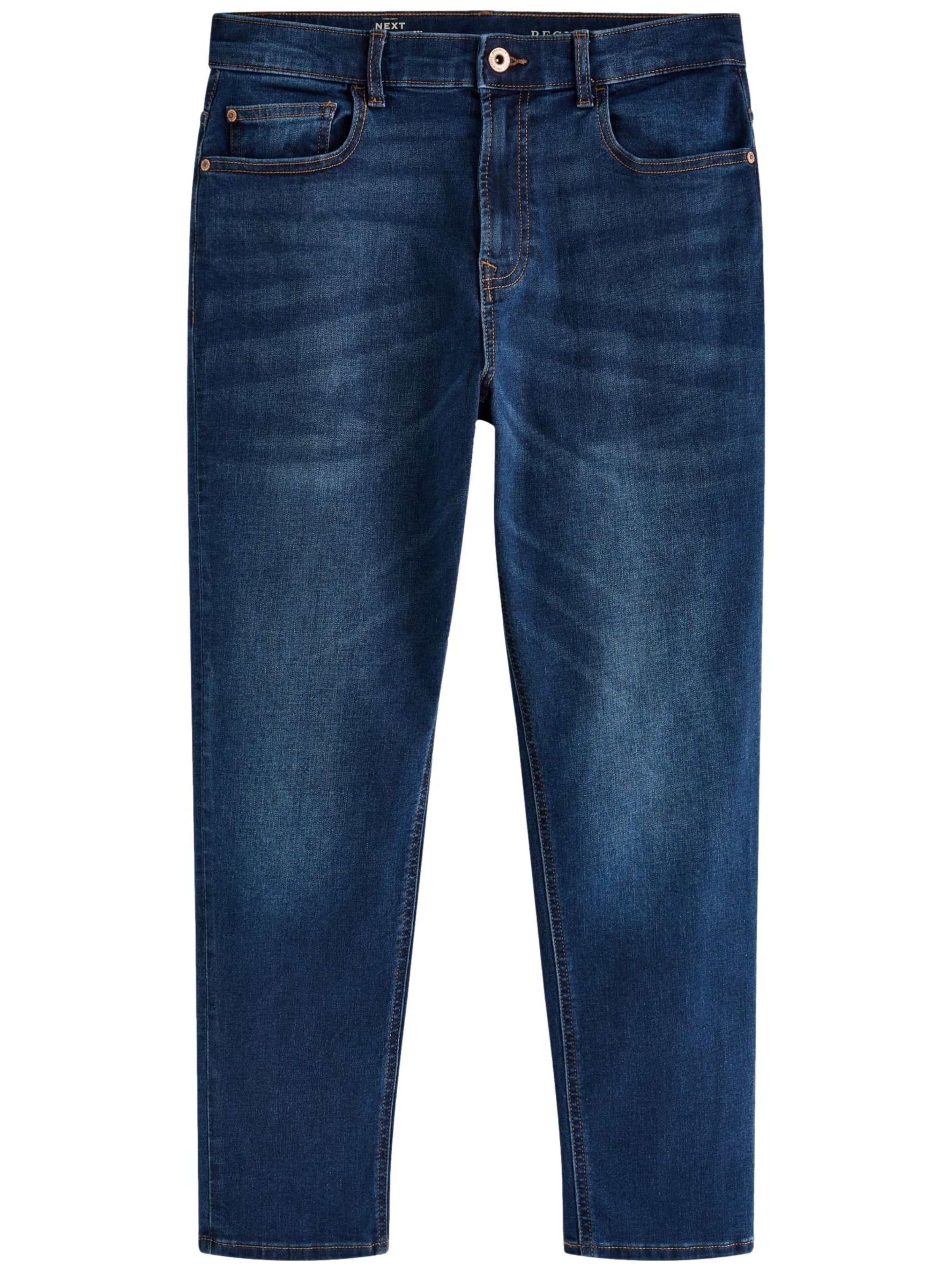 Next Regular Jeans in Blue: front