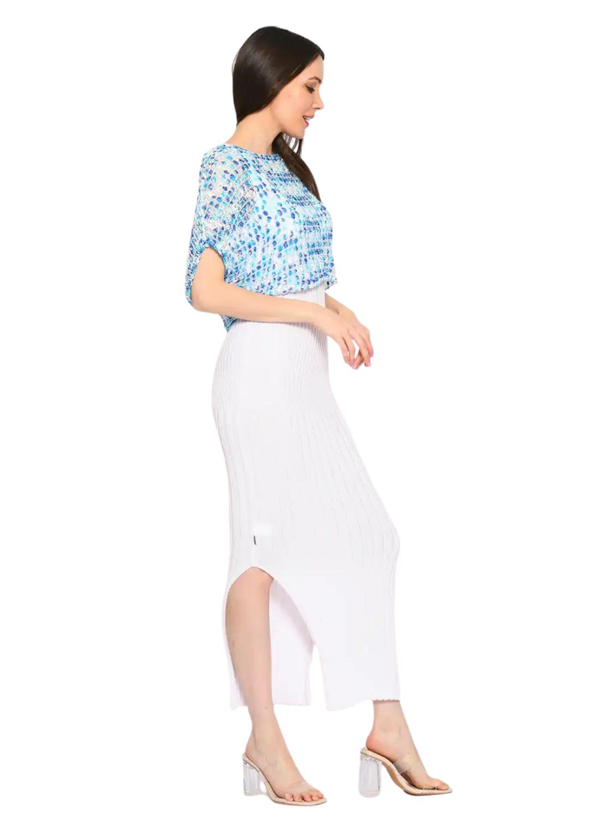 Süel knitwear - Top de punto 'Summer 3D' en azul