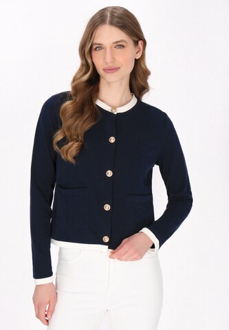 DreiMaster Maritim Gebreid vest in Blauw: voorkant