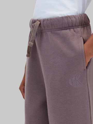 Calvin Klein Jeans Wide leg Παντελόνι σε λιλά