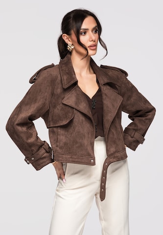 Manteau mi-saison 'OW-JAFL-0112' Ombre en marron : devant