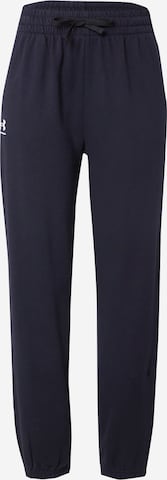 Effilé Pantalon de sport UNDER ARMOUR en bleu : devant