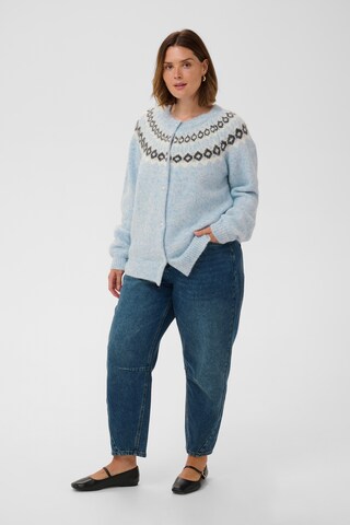 KAFFE CURVE Knit cardigan in Blue