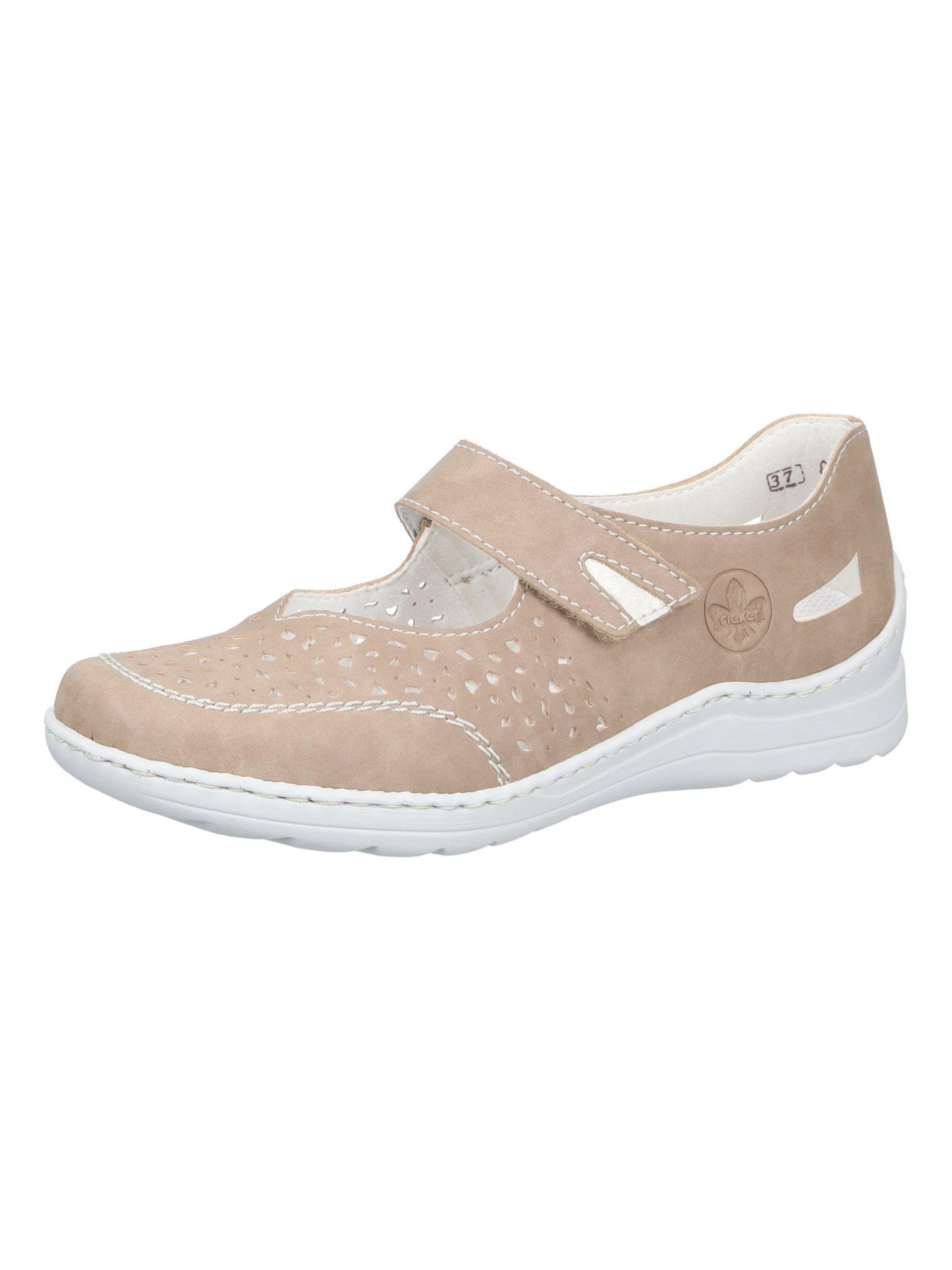 Rieker Classic Flats in Beige: front