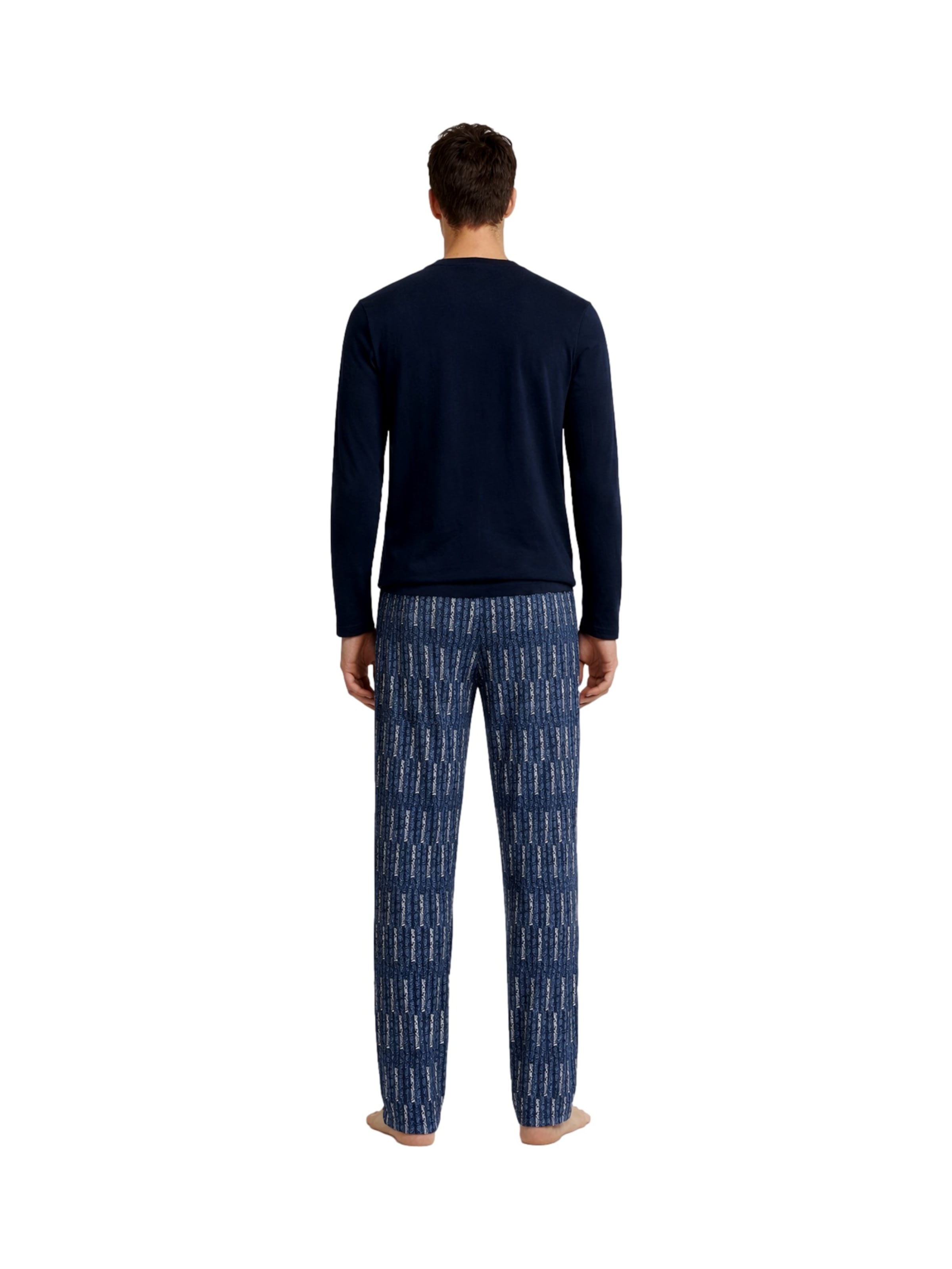 Emporio Armani - Pijama largo en azul