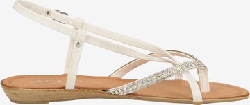 SCAPA T-Bar Sandals in White