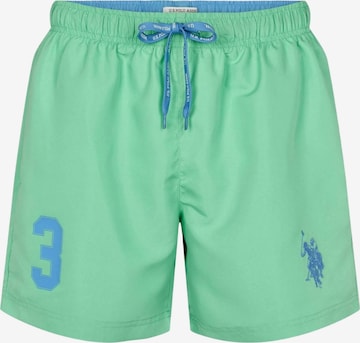 U.S. POLO ASSN. Zwemshorts ' UMALEXANDER ' in Groen: voorkant