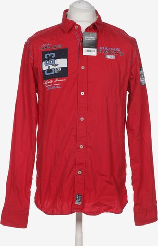 CAMP DAVID Button Up Shirt in L in Red: front