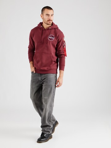 ALPHA INDUSTRIES Sweatshirt 'Space Shuttle' in Rot