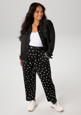 Aniston Wide Leg Hose in Schwarz