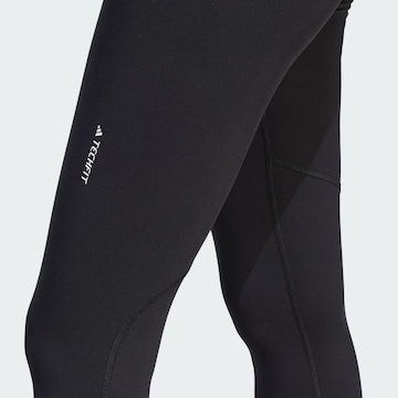 ADIDAS PERFORMANCE Skinny Sportbroek 'Techfit' in Zwart