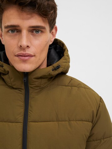 SELECTED HOMME Winter Jacket 'Harry' in Green