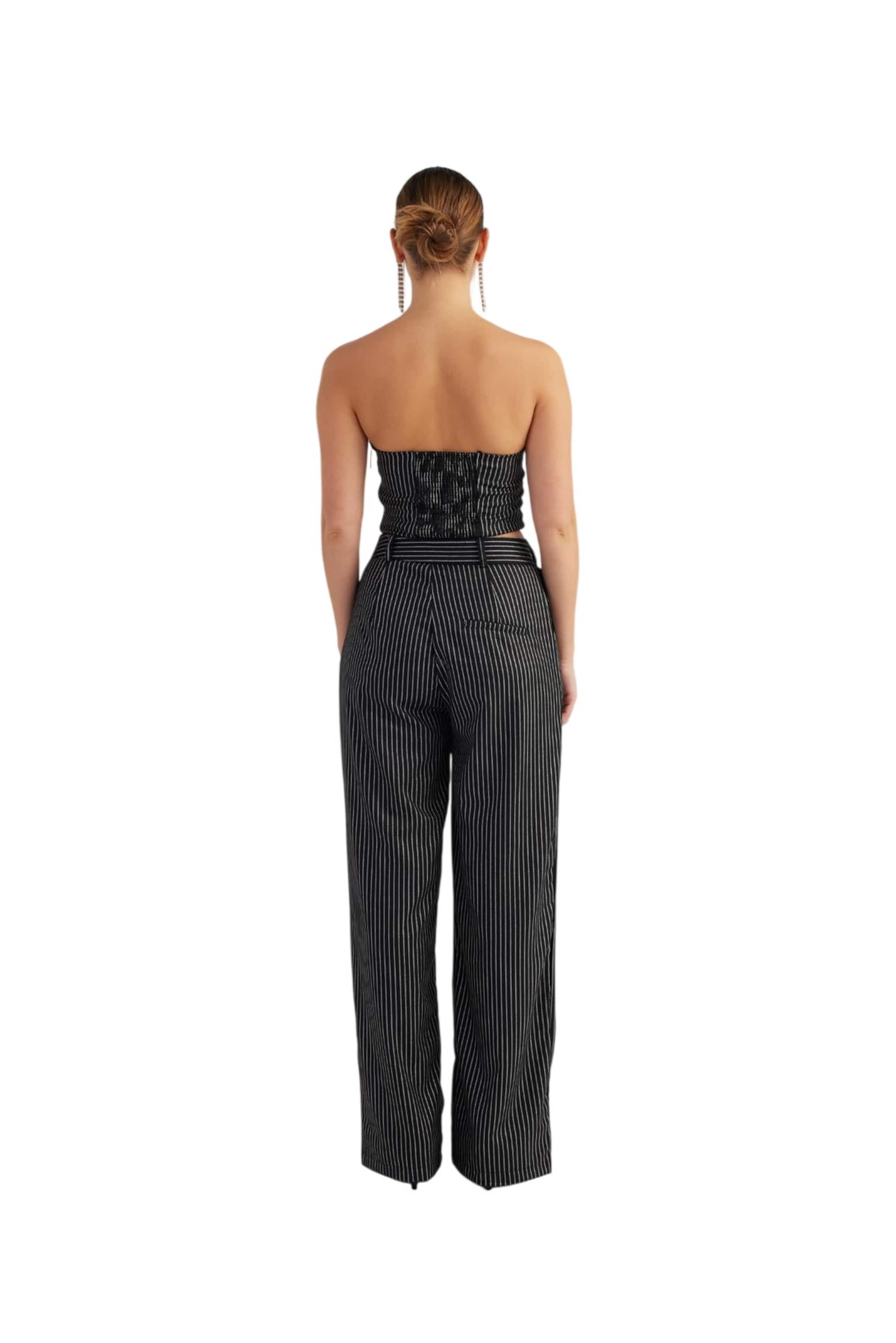 HOLLY LOLLY Wide leg Chino in Zwart