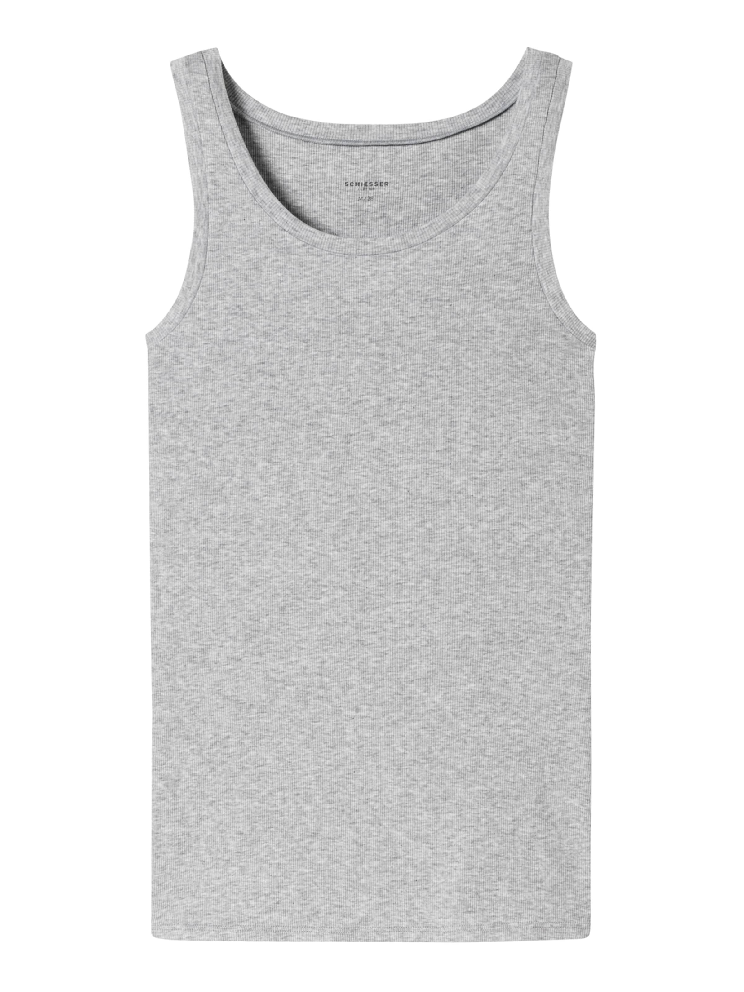 SCHIESSER Tanktop ' Pure Rib ' in Grau: Vorderseite