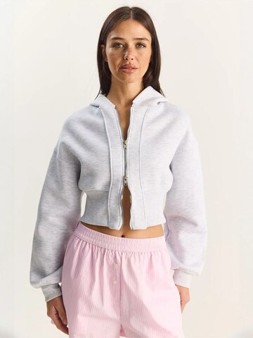 Veste de survêtement Bianco Lucci en gris : devant