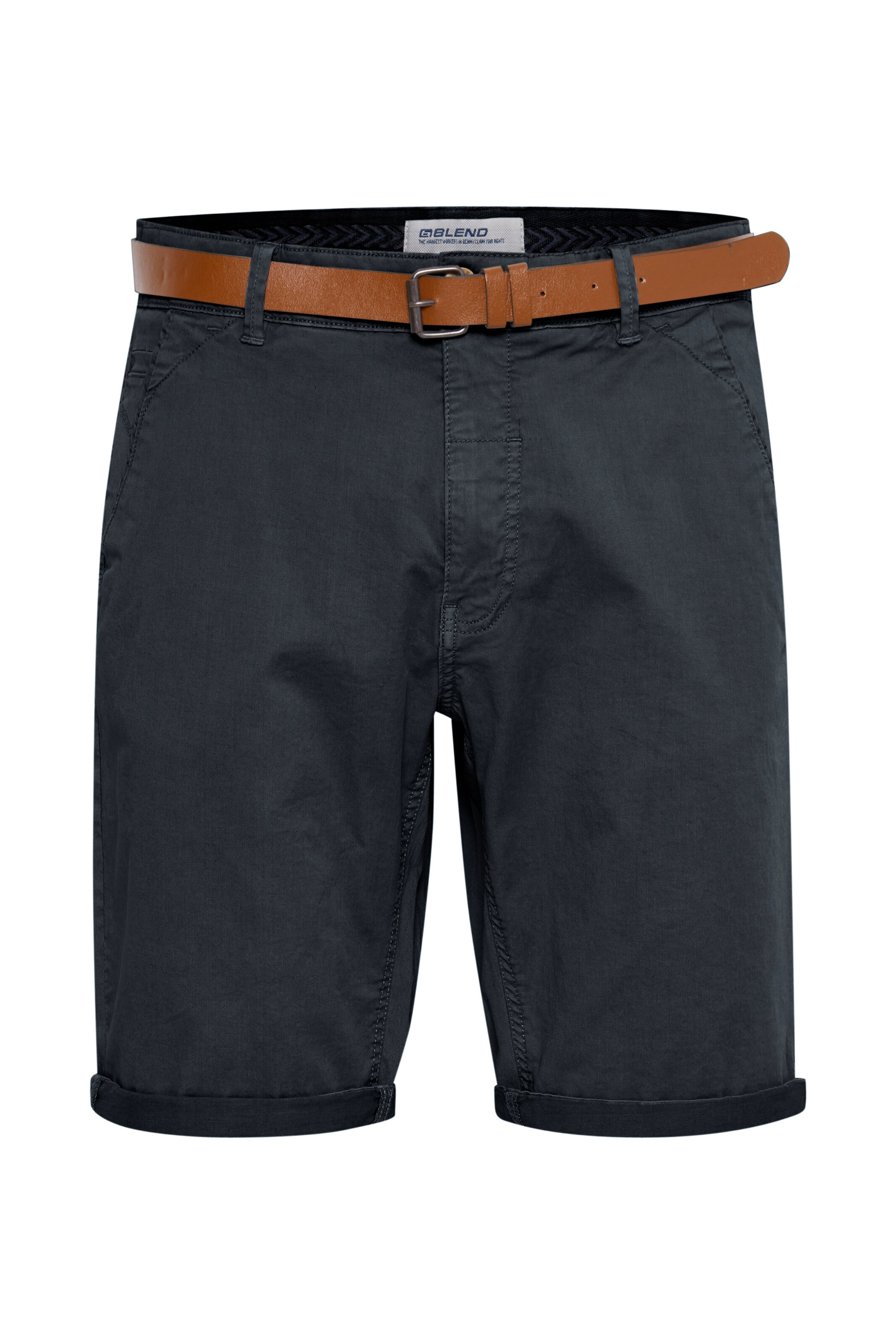 BLEND Regular Chino 'BRANE' in Zwart: voorkant