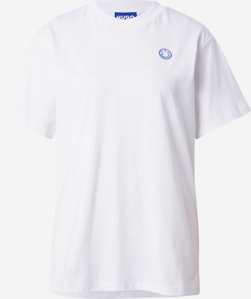 T-shirt HUGO Blue en blanc : devant