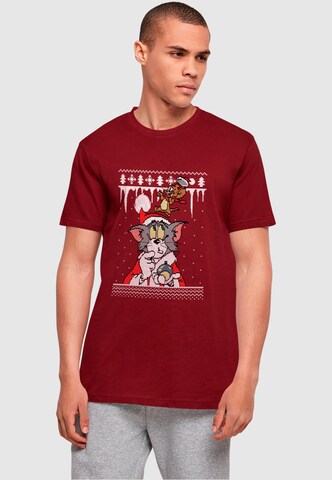 T-Shirt 'Tom and Jerry - Fair Isle' ABSOLUTE CULT en rouge : devant