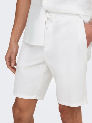 Only & Sons - regular Pantalón 'Linus' en blanco