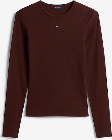 T-shirt Tommy Jeans en marron : devant