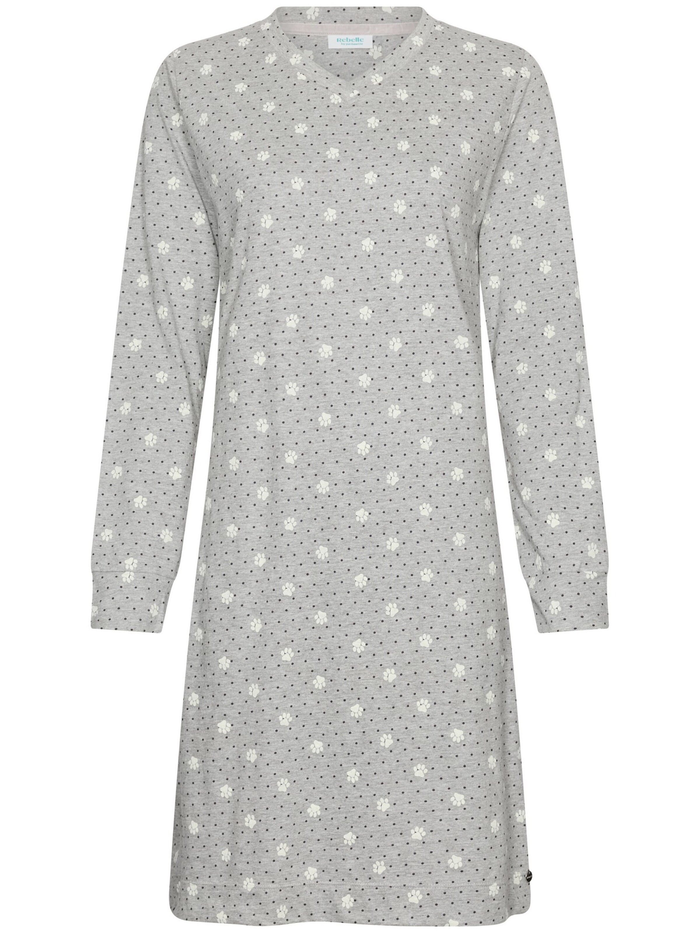 Chemise de nuit Rebelle en gris : devant