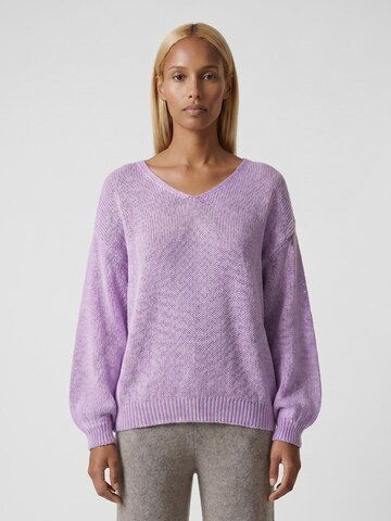 americandreams Oversized sweater 'Milana Cotton' in Purple: front