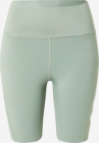 Hummel Skinny Sportbroek 'GRACE' in Groen: voorkant