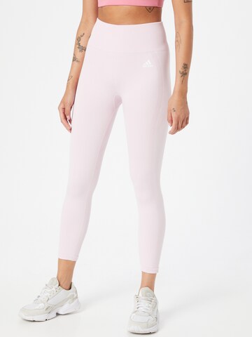 ADIDAS SPORTSWEAR Skinny Sportbroek in Roze: voorkant