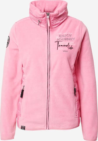 Soccx Fleece Jacket in Pink: front