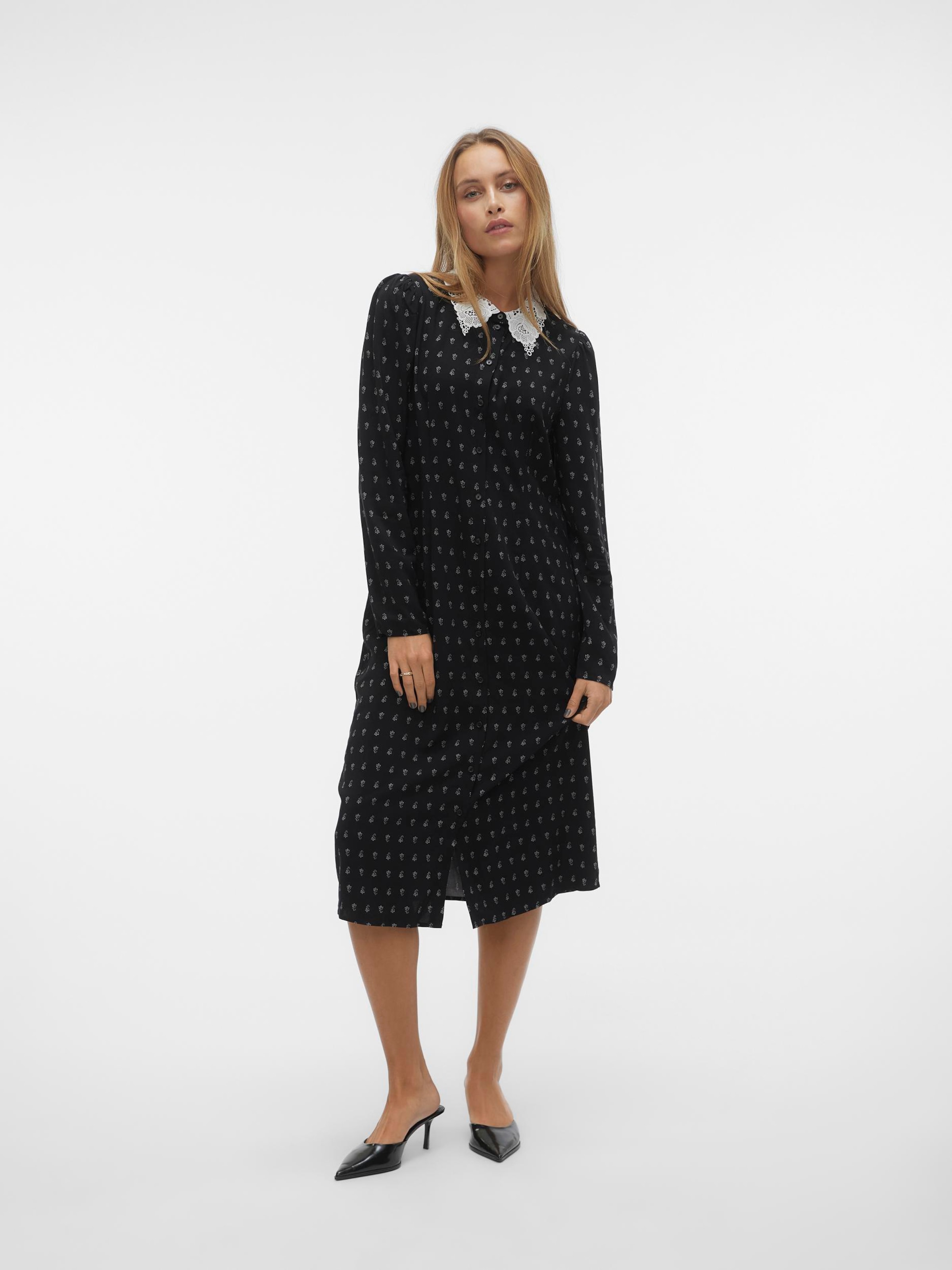 Vero moda top dotted shirt dress