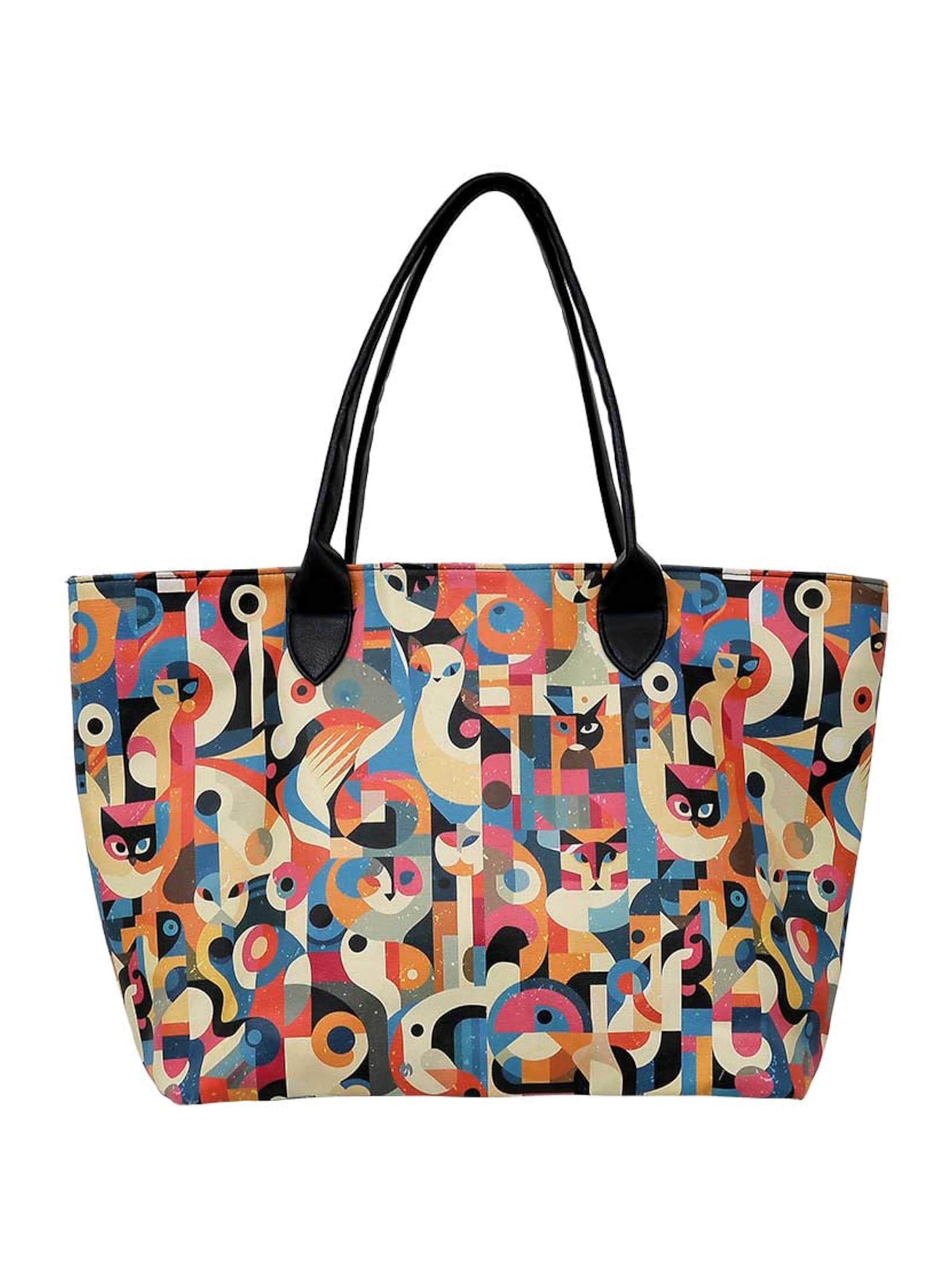 DOGO Shopper 'DOGO Umhängetasche Weekender - Geocat'‌‌‌‌ in Beige: Vorderseite