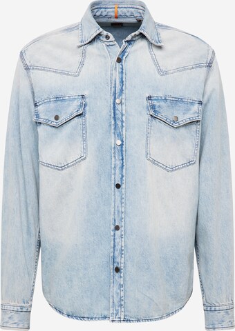 Coupe regular Chemise 'Lebop' BOSS en bleu : devant