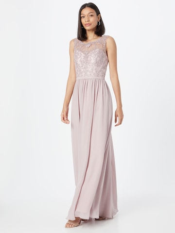 mascara Evening Dress in Pink: front