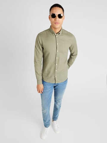 Coupe regular Chemise 'Anton' Casual Friday en vert