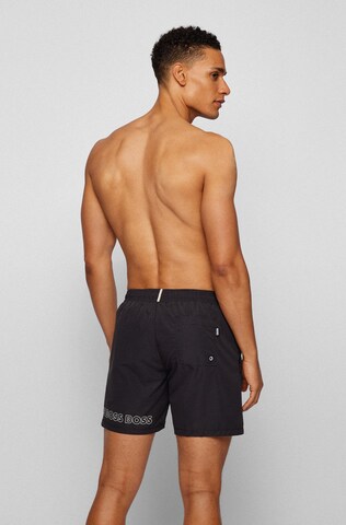 Shorts de bain 'Dolphin' BOSS en noir