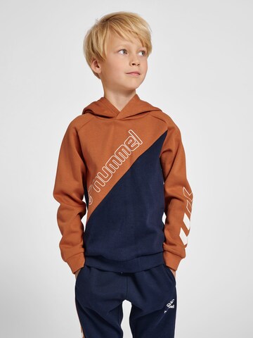 Hummel Sweatshirt 'Axel' in Bruin: voorkant