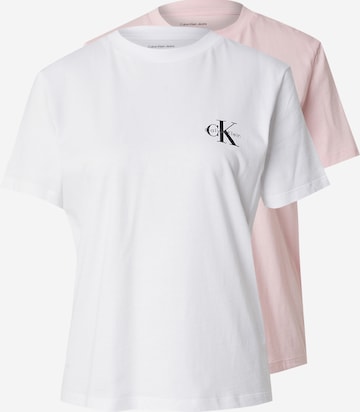 Calvin Klein Jeans Футболка в Ярко-розовый: спереди