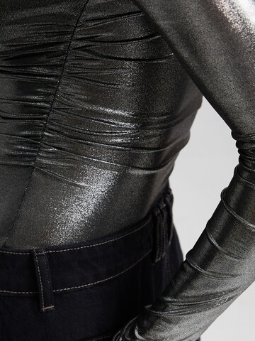 Bershka Rövid body - ezüst
