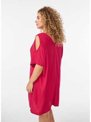 Swim by Zizzi Пляжное платье 'SLOW' в Ярко-розовый
