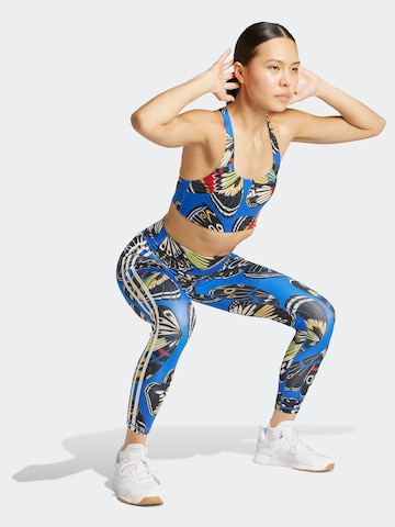 Bustino Reggiseno sportivo 'Adidas x Farm' di ADIDAS PERFORMANCE in blu: frontale
