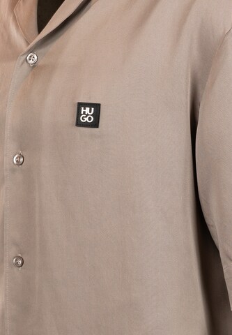 HUGO Comfort Fit Hemd 'Espino' in Beige