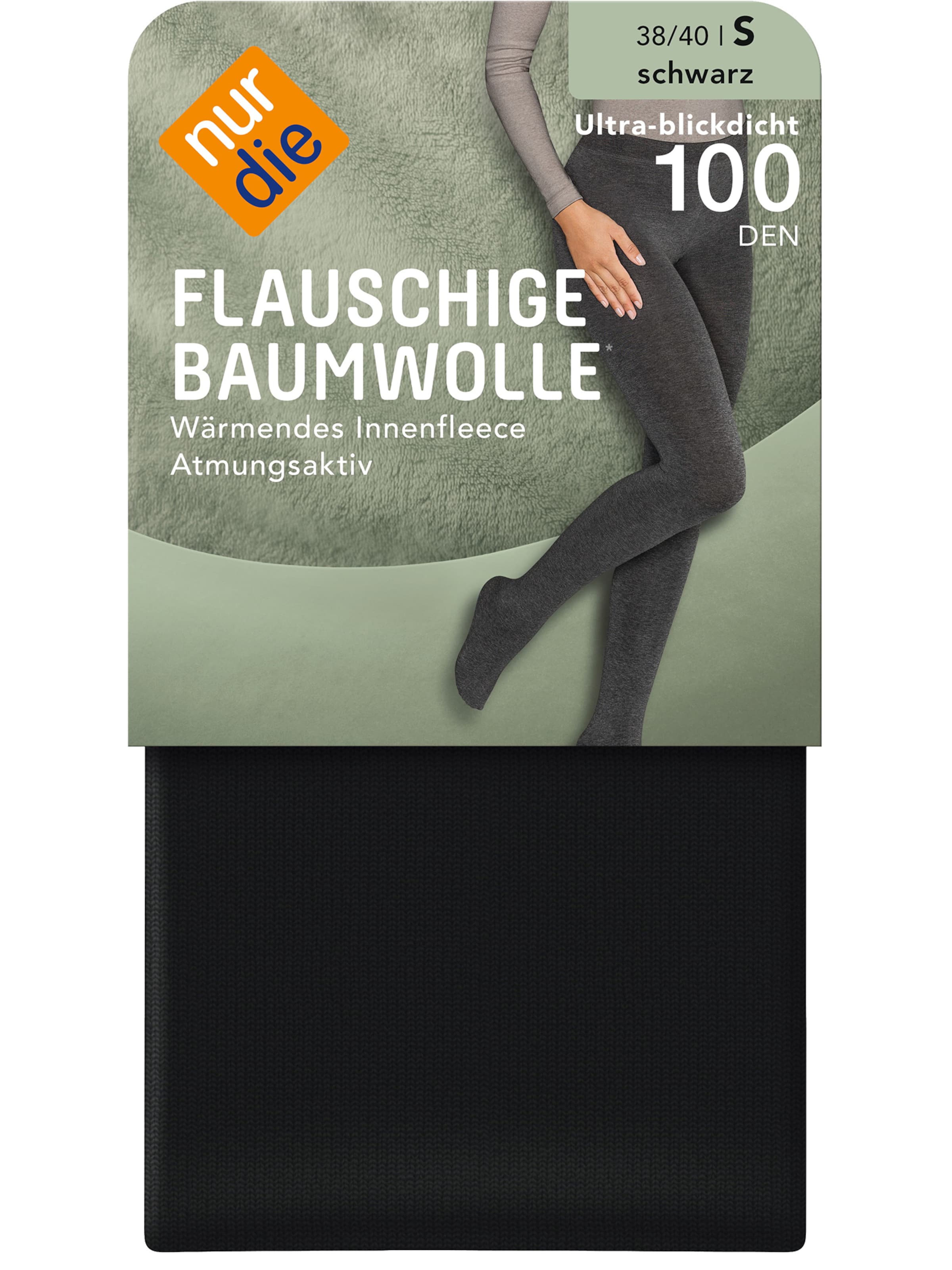 Collants ' Flauschige Baumwolle ' Nur Die en noir