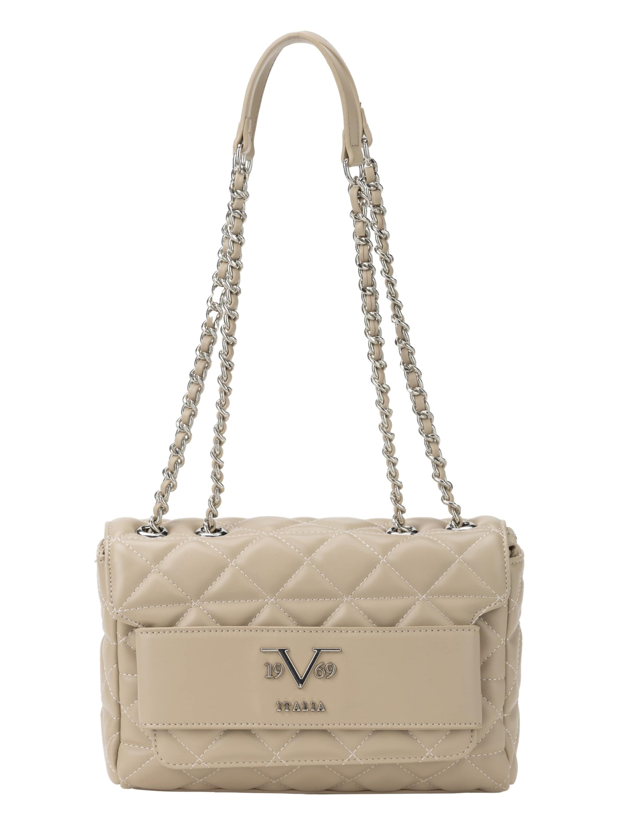 19V69 ITALIA Τσάντα ώμου 'Gaia Silver' σε μπεζ: μπροστά