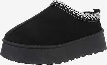 Ital-Design Pantolette in Schwarz: Vorderseite