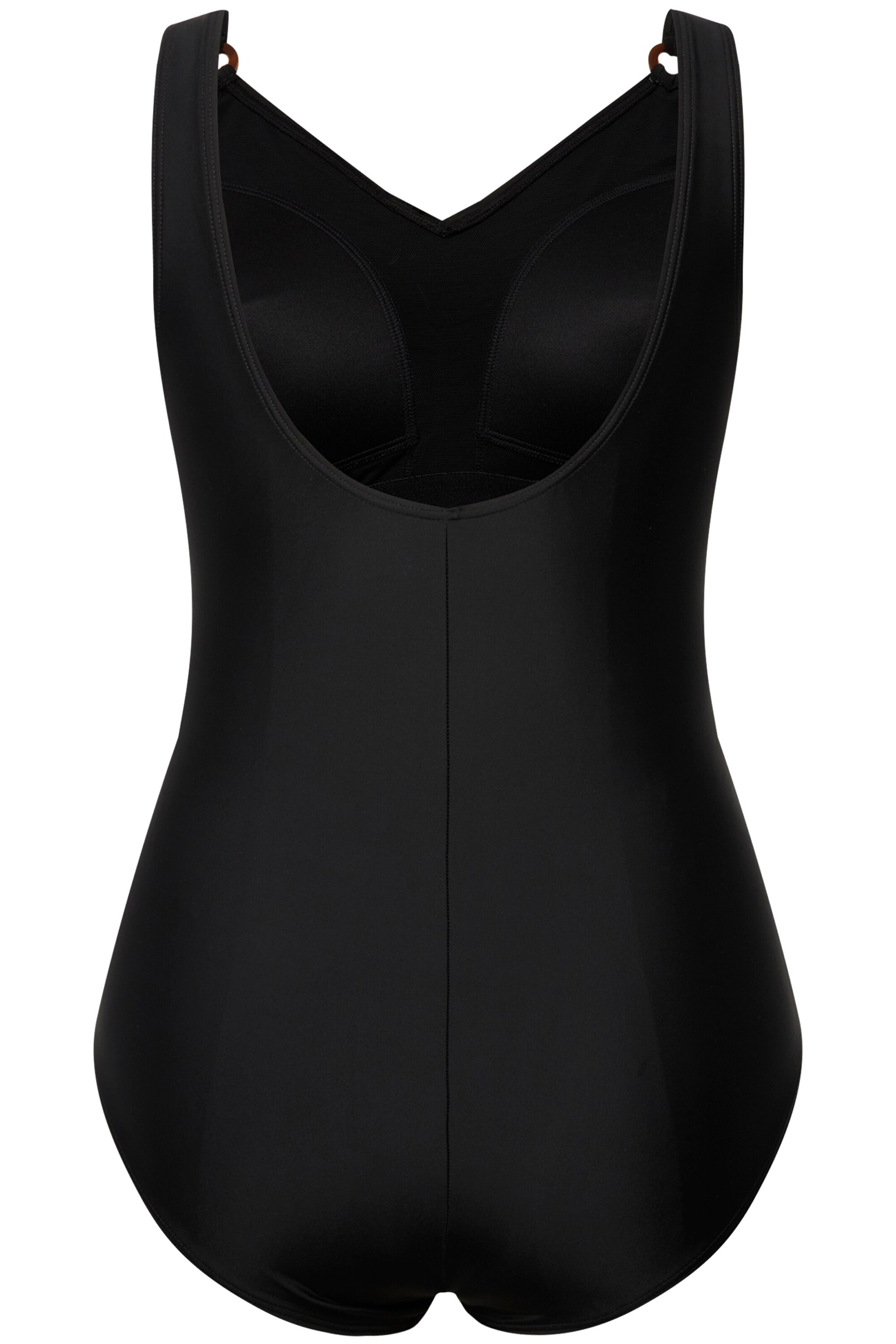 Ulla Popken T-shirt Badpak in Zwart