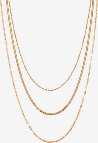 Hey Happiness Ketting 'Fine Triple Layer' in Goud: voorkant