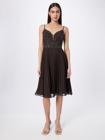 Unique Cocktail dress in Brown: front